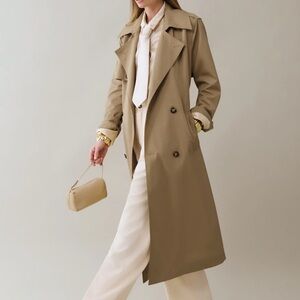 Reformation Matteo Khaki Trench Coat